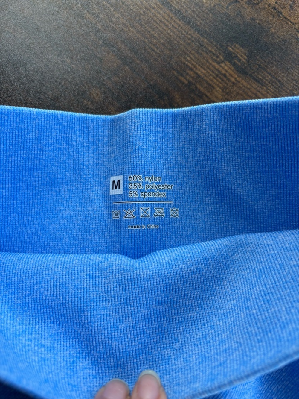 Women's High-Waist Athletic Bike Shorts in Blue - Picture 5 of 5